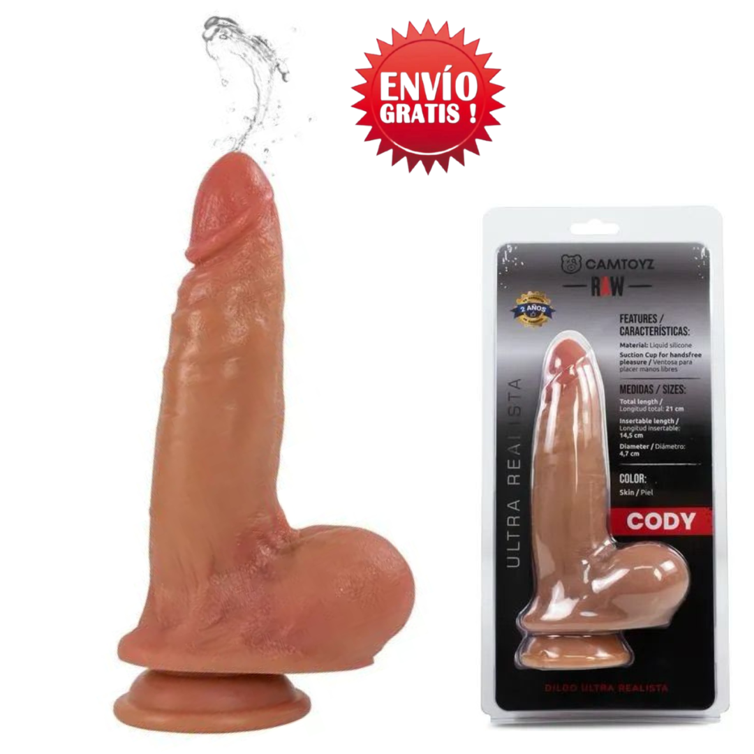  Raw Dildo Eyaculador Ultra Realista Cody Piel